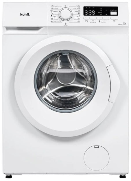 LAVADORA KUNFT KWM8809 8KG 1400RPM BLANCA CLASE A INVERTER VAPOR 7950181