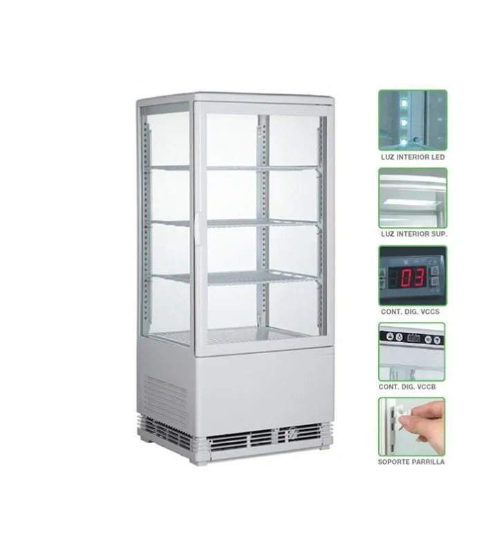 Vitrina Vertical Refrigerada con Control Digital y Doble Acristalamiento – 78L / 280L