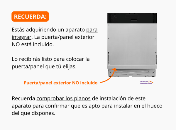 Lavavajillas edesa edb4711 isl integrable 10 cubiertos 45cm 9 litros clase e 926270330