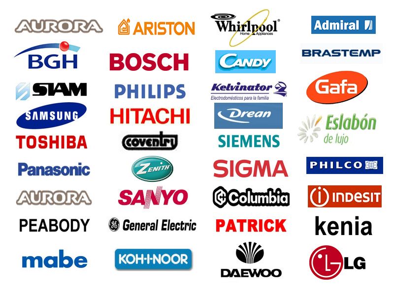 Balay,Bosch,Siemens,Teka,Fagor,Beko,Candy,Indesit,Zanussi,Electrolux,Whirlpool,LG,Samsung,Hisense,Haier,AEG,Miele,Liebherr,Neff,Smeg,Gaggenau,De Dietrich,Edesa,Corberó,Saivod,OK,EXQUISIT,Orbegozo,Cecotec,Taurus,Jata,Ufesa,Grunkel,Daikin,Fujitsu,Mitsubishi