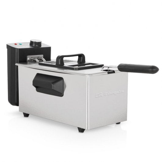 FREIDORA ORBEGOZO FDR36 INOX 3 LITROS 2000W TAPA CON VENTANA RESISTENCIA INOX DESMONTABLE CUBETA ESMALTADA